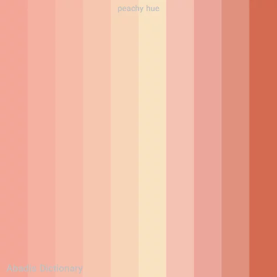peachy hue